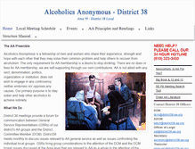 Tablet Screenshot of district38-aa.org